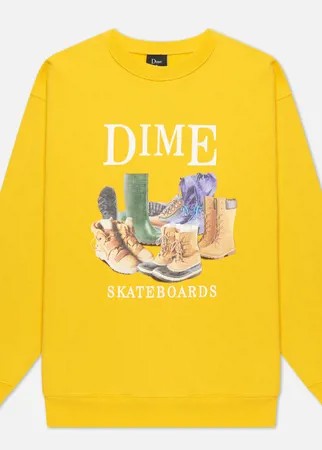 Мужская толстовка Dime Puddle Crew Neck, цвет жёлтый, размер XL