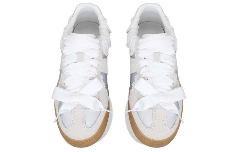 Кроссовки LINING Yunchuan Skateboarding Shoes Women's Low-top White, серебряный