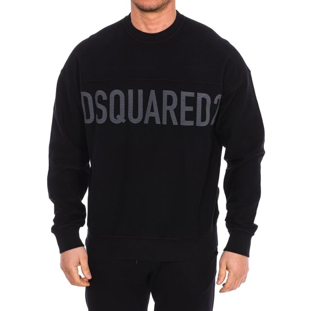 Мужская толстовка с длинным рукавом и круглым вырезом s74gu0536 s25462 Dsquared2, черный
