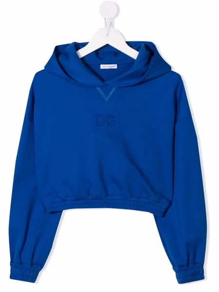 Dolce & Gabbana Kids укороченное худи с логотипом