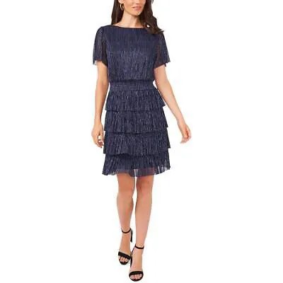 Женское темно-синее многоуровневое вечернее мини-платье MSK с расклешенным силуэтом XL BHFO 9252