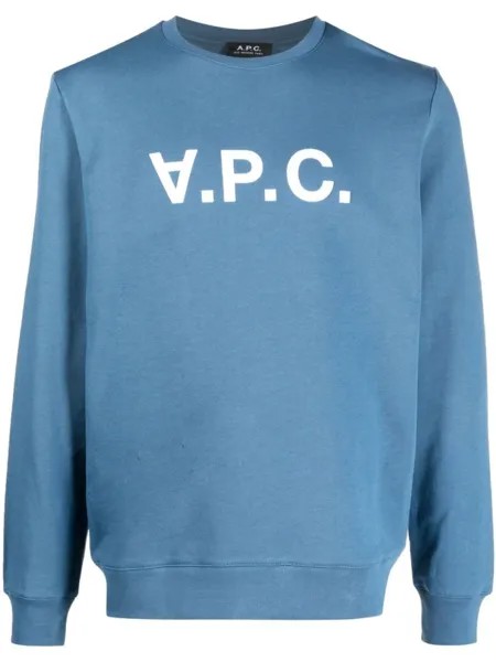 A.P.C. толстовка с логотипом, синий