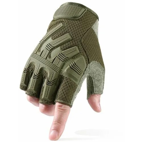 Перчатки , регулируемые манжеты, размер XL, зеленый