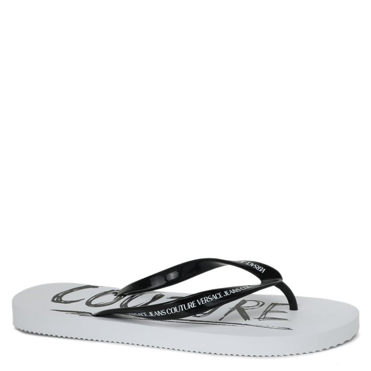 Шлепанцы мужские Versace Jeans Couture 74YA3SQ7 белые 43 EU