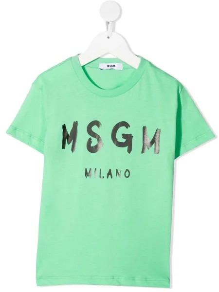 MSGM Kids футболка с короткими рукавами и логотипом