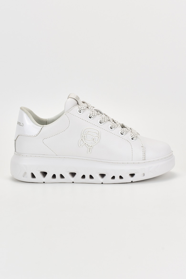 Кожаные спортивные туфли на плоской платформе Karl Lagerfeld, белый