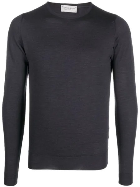 John Smedley джемпер Lundy с круглым вырезом, серый