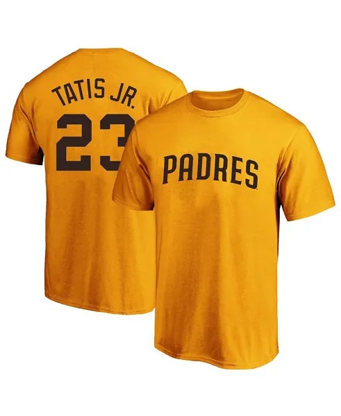 Мужская футболка fernando tatis jr. золотистого цвета san diego padres big & tall с именем и номером Profile, мульти