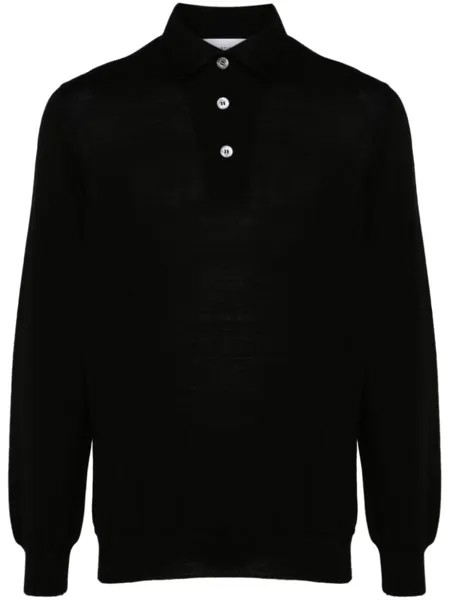 Lardini рубашка поло тонкой вязки, черный
