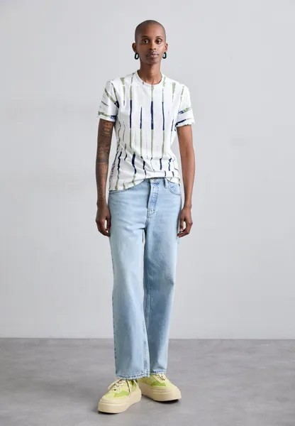 Футболка с принтом FINLEY IN STRIPE TIE DYE Proenza Schouler White Label, белый