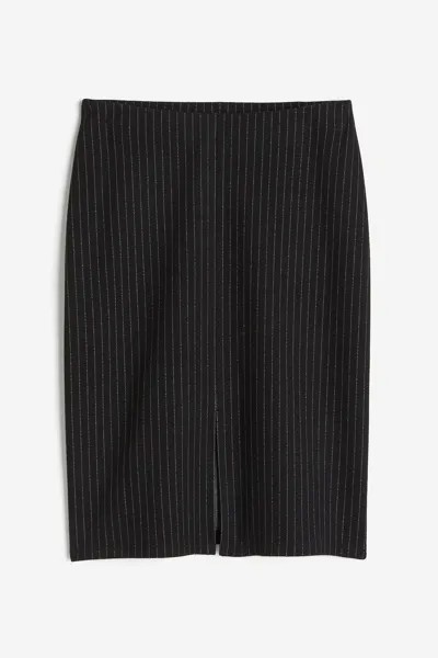 Юбка H&M Slit-hem, черный