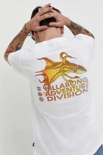 Хлопковая футболка Billabong, белый