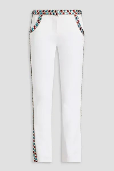 Balmain Женские белые брюки с украшением, белый