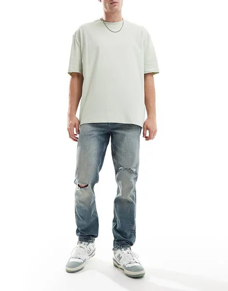Голубые узкие джинсы ASOS DESIGN