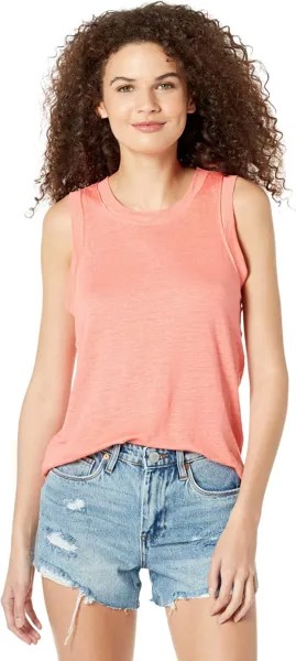Топ Chaser Linen Jersey Raw Edge Muscle Tank, цвет Calypso