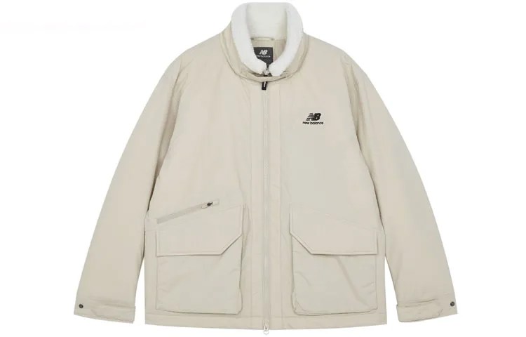 Бархатная куртка для отдыха, унисекс, хаки New Balance, хаки