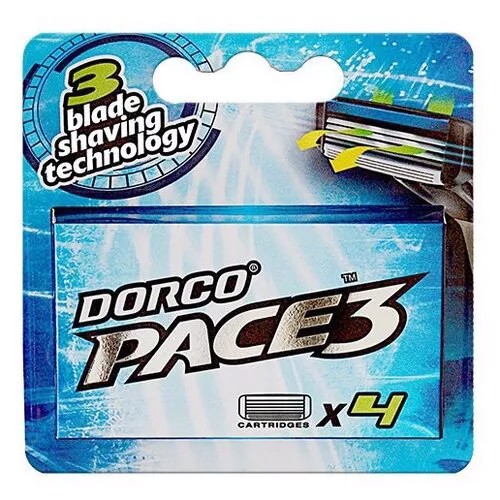 Сменные кассеты Dorco Pace 3, 4 шт.