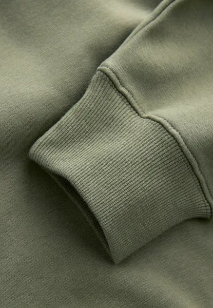 Толстовка HEAVYWEIGHT BRUSHED LONGLINE CREW NECK Next, зеленый