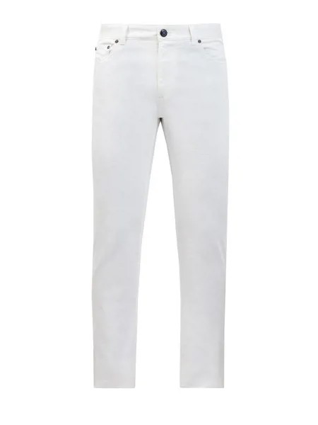 Белые джинсы-slim из эластичного денима