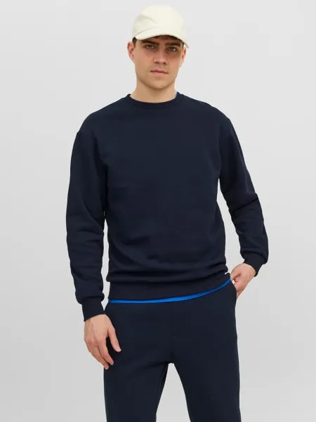 Толстовка Jack & Jones Basic Sweater Pullover JJEBRADLEY, темно-синий