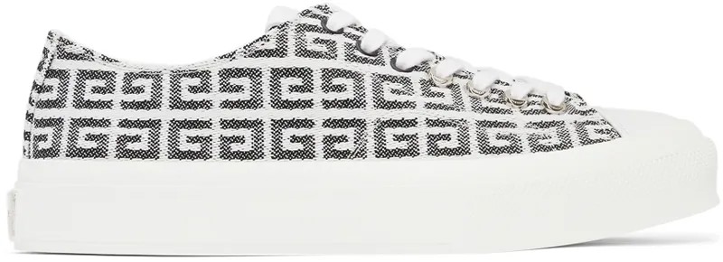 Жаккардовые кроссовки City Black & White 4G Givenchy