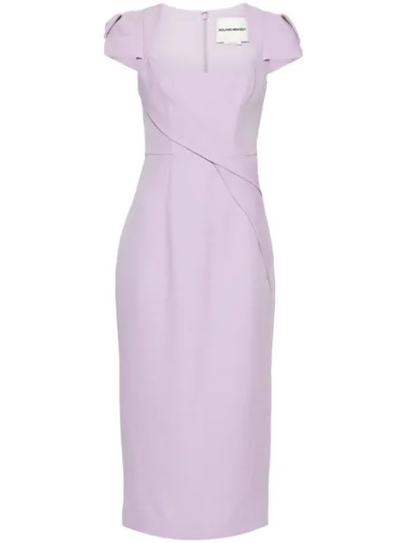 Платье миди со складками Roland Mouret, фиолетовый