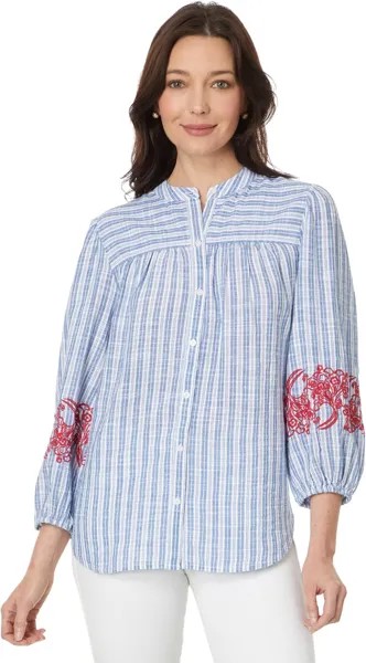 Туника Tommy Hilfiger Embroidered Sleeve Tunic, цвет Blue/White
