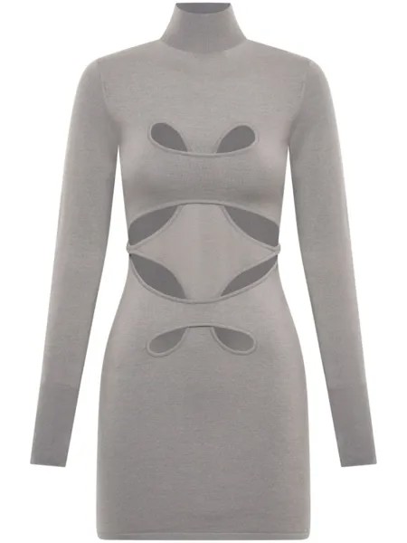 Платье мини Mobius Loop с вырезами Dion Lee, серый