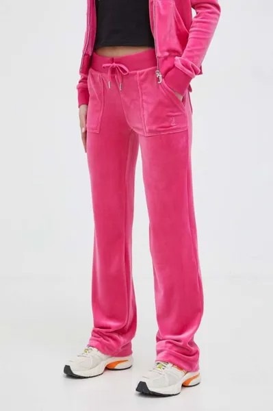 Велюровые спортивные брюки Juicy Couture, розовый