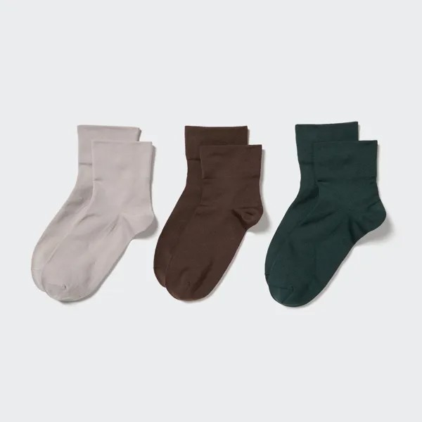 Носки (три пары) Uniqlo, светло-серый
