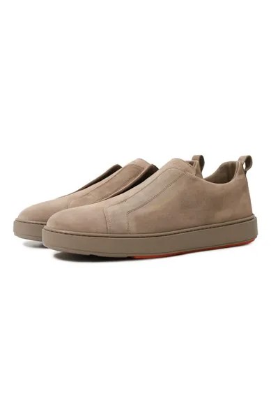 Замшевые кеды Santoni