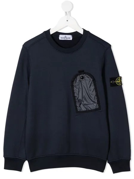 Stone Island Junior толстовка с контрастным карманом
