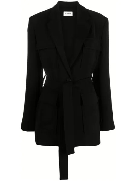 P.A.R.O.S.H. belted single-breasted blazer, черный