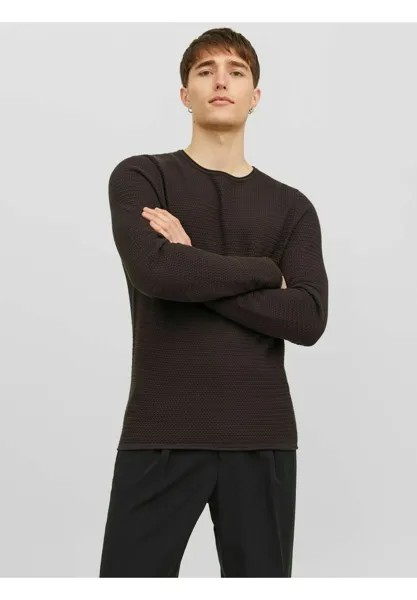 Свитер CREW NECK NOOS Jack & Jones, шоколадный торт