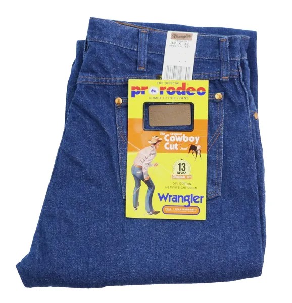 Винтажные мужские джинсы Wrangler, сделано в США, W38 L32, деним 14,75 унций, 13MWZ Deadstock