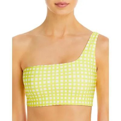 Peixoto Womens Theo Yellow Gingham Бикини на одно плечо Топ S BHFO 1024