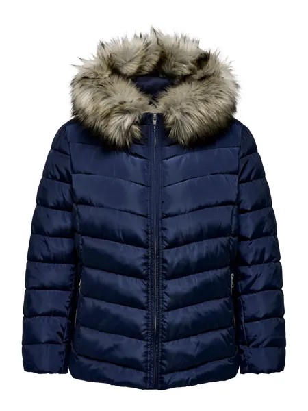 Пуховик ONLY Stepp Winter Jacke Plus Size Übergröße CARNEW, темно синий