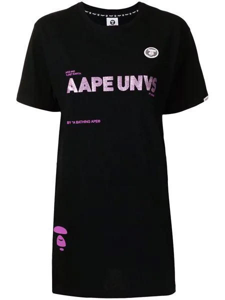 AAPE BY *A BATHING APE® футболка с надписью