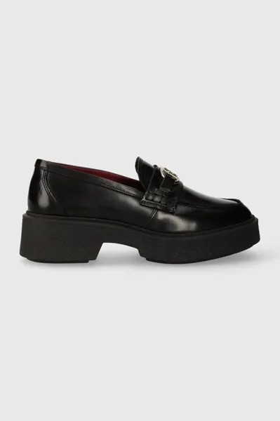 TH HARDWARE LOAFER кожаные лоферы Tommy Hilfiger, черный