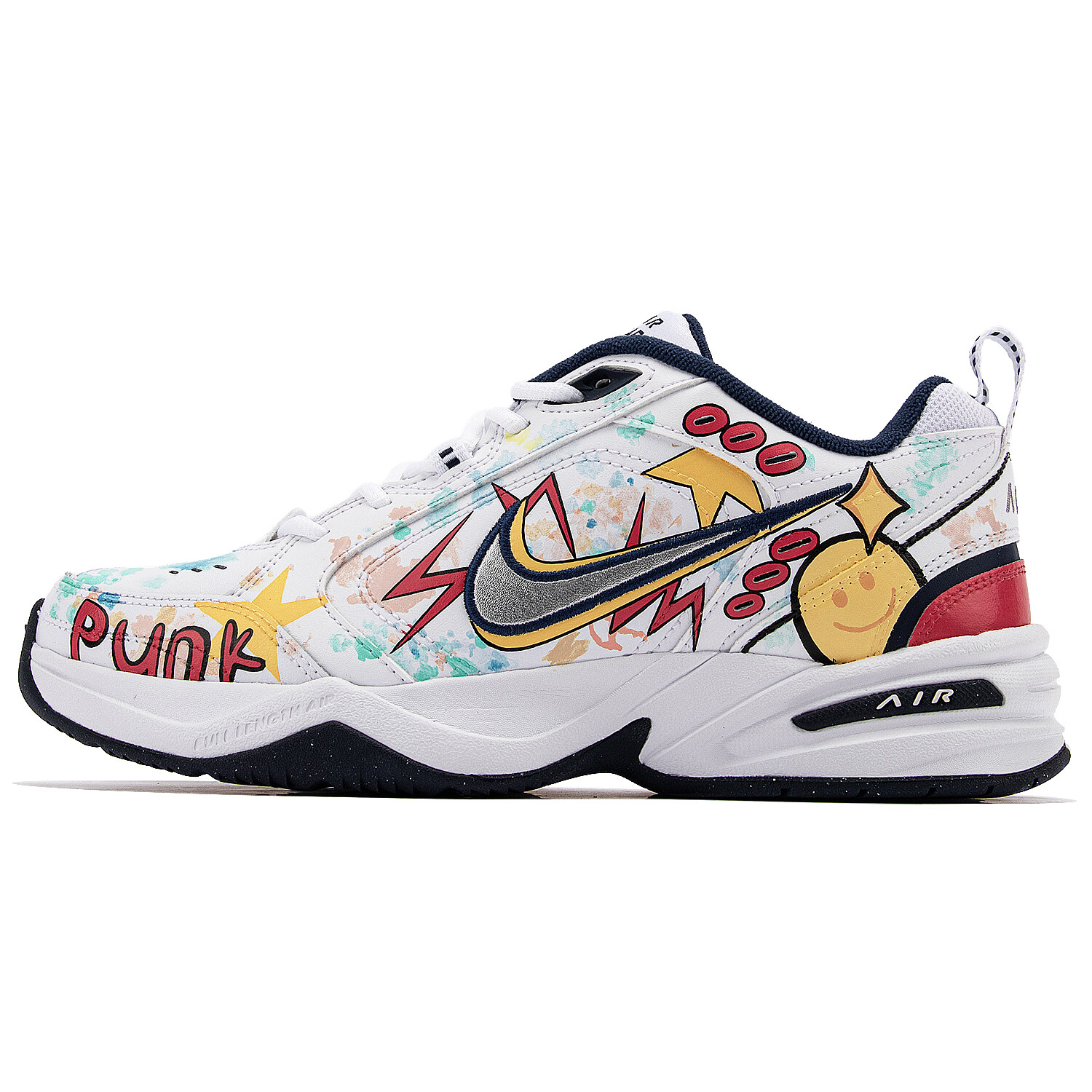Кроссовки Nike Air Monarch 4 Chunky Sneakers Unisex Low-top Red/yellow/white, красный