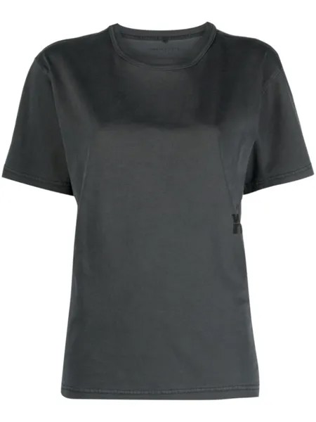 Alexander Wang футболка Puff с тисненым логотипом, серый