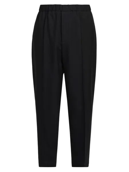 Приталенные брюки со складками спереди Jil Sander, черный