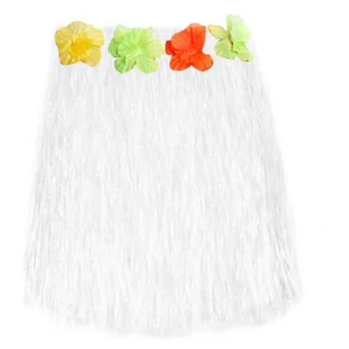 Гавайская юбка, цвет белый 40 см (Набор 2 шт.)