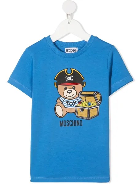 Moschino Kids футболка с принтом Teddy Bear