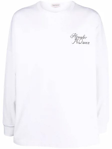 Alexander McQueen топ с длинными рукавами и логотипом