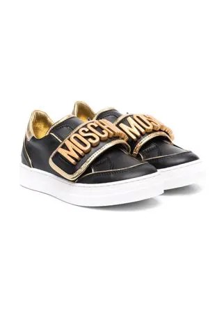 Moschino Kids кеды с логотипом