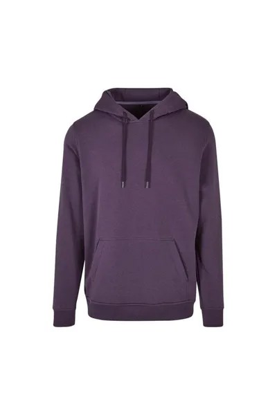 Тяжелый пуловер с капюшоном Build Your Brand, фиолетовый