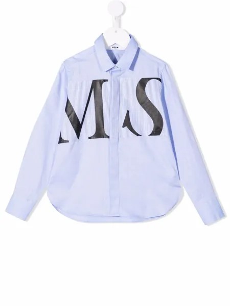 MSGM Kids рубашка с логотипом