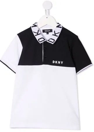 Dkny Kids рубашка поло в стиле колор-блок