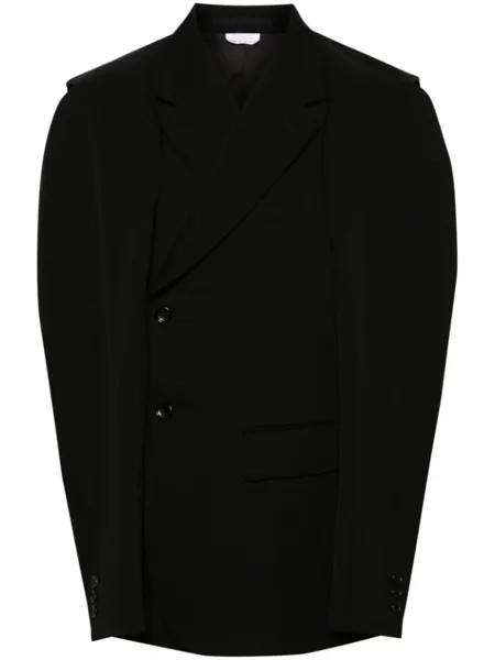 Однобортный пиджак с вырезами Comme des Garçons Homme Plus, черный